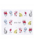 1 sztuk naklejki do paznokci naklejki do transferu wody Cartoon Flamingo śliczne wzory ze zwierzętami Nail Art suwak Manicure de