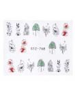 1 sztuk naklejki do paznokci naklejki do transferu wody Cartoon Flamingo śliczne wzory ze zwierzętami Nail Art suwak Manicure de