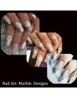 16 sztuk kolorowy marmur lśniący kamień Rock Nail Art folia naklejki klej transferu wspaniały Manicure paznokci dekoracje artyst