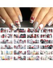 12 sztuk czarne litery suwaki do paznokci mieszane seksowna dziewczyna waterkalkomania Nail artystyczny Manicure Decor folia Fil
