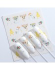 1 sztuk naklejki do paznokci naklejki do transferu wody Cartoon Flamingo śliczne wzory ze zwierzętami Nail Art suwak Manicure de