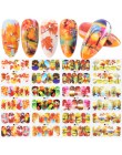 12 wzorów Nail Art suwak czarny kwiat z koronką Full Wrap naklejka woda Transfer naklejka Decor polski Manicure tatuaż LABN1213-