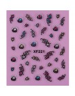 1 arkusz moda 3d Nail naklejka artystyczna Nails naklejka motyl i kwiat z dżetów Charms DIY dekoracja do manicure narzędzia