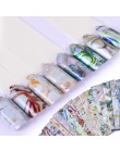 16 sztuk kolorowy marmur lśniący kamień Rock Nail Art folia naklejki klej transferu wspaniały Manicure paznokci dekoracje artyst