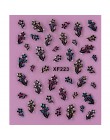 1 arkusz moda 3d Nail naklejka artystyczna Nails naklejka motyl i kwiat z dżetów Charms DIY dekoracja do manicure narzędzia