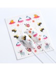 1 sztuk naklejki do paznokci naklejki do transferu wody Cartoon Flamingo śliczne wzory ze zwierzętami Nail Art suwak Manicure de