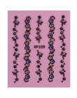 1 arkusz moda 3d Nail naklejka artystyczna Nails naklejka motyl i kwiat z dżetów Charms DIY dekoracja do manicure narzędzia