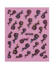1 arkusz moda 3d Nail naklejka artystyczna Nails naklejka motyl i kwiat z dżetów Charms DIY dekoracja do manicure narzędzia