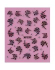 1 arkusz moda 3d Nail naklejka artystyczna Nails naklejka motyl i kwiat z dżetów Charms DIY dekoracja do manicure narzędzia