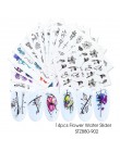 1 zestaw lato kolorowe Silder Butterfly wzory naklejki do paznokci znak wodny DIY kolorowe porady kalkomanie do paznokci narzędz