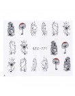1 sztuk naklejki do paznokci naklejki do transferu wody Cartoon Flamingo śliczne wzory ze zwierzętami Nail Art suwak Manicure de