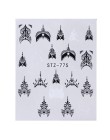 1 sztuk naklejki do paznokci naklejki do transferu wody Cartoon Flamingo śliczne wzory ze zwierzętami Nail Art suwak Manicure de