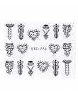 1 sztuk naklejki do paznokci naklejki do transferu wody Cartoon Flamingo śliczne wzory ze zwierzętami Nail Art suwak Manicure de