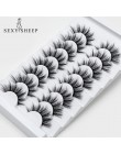 SEXYSHEEP 4/8 pairs 3D rzęsy z norek naturalne sztuczne rzęsy dramatyczna objętość sztuczne rzęsy makijaż przedłużanie rzęs rzęs