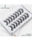 SEXYSHEEP 4/8 pairs 3D rzęsy z norek naturalne sztuczne rzęsy dramatyczna objętość sztuczne rzęsy makijaż przedłużanie rzęs rzęs