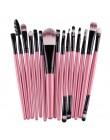 MAANGE Pro 15 sztuk pędzle do makijażu zestaw cień do powiek fundacja Powder Eyeliner rzęs Lip pędzel do makijażu kosmetyczne ze