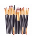 MAANGE Pro 15 sztuk pędzle do makijażu zestaw cień do powiek fundacja Powder Eyeliner rzęs Lip pędzel do makijażu kosmetyczne ze