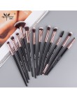 Anmor pędzle do makijażu zestaw 3-12 sztuk/partia Eye Shadow mieszanie Eyeliner brwi makijaż pędzle profesjonalne Eyeshadow Brus
