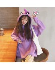 MISSKY jesień zima kobiety bluza jednolity kolor śliczne Teletubby projekt bluza bluzy z kapturem luźny sweter na co dzień cały 