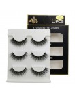 Nowy 3 pairs naturalne sztuczne rzęsy sztuczne rzęsy długi makijaż 3d rzęsy z norek przedłużanie rzęs rzęsy z norek dla urody  
