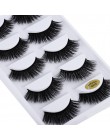 5 pairs 5D rzęsy z norek naturalne sztuczne rzęsy rzęsy miękkie sztuczne rzęsy makijaż hurtownia