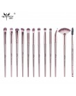 Anmor pędzle do makijażu zestaw 3-12 sztuk/partia Eye Shadow mieszanie Eyeliner brwi makijaż pędzle profesjonalne Eyeshadow Brus