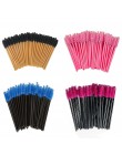 50 sztuk pędzle do makijażu pędzle do makijażu jednorazowy tusz do rzęs aplikator różdżka Multicolors Eye Lashes pędzel kosmetyc