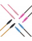 50 sztuk pędzle do makijażu pędzle do makijażu jednorazowy tusz do rzęs aplikator różdżka Multicolors Eye Lashes pędzel kosmetyc