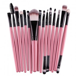 MAANGE Pro 15 sztuk pędzle do makijażu zestaw cień do powiek fundacja Powder Eyeliner rzęs Lip pędzel do makijażu kosmetyczne ze