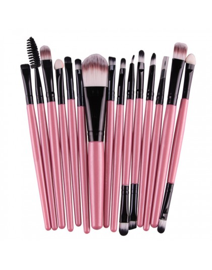 MAANGE Pro 15 sztuk pędzle do makijażu zestaw cień do powiek fundacja Powder Eyeliner rzęs Lip pędzel do makijażu kosmetyczne ze