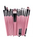MAANGE Pro 15 sztuk pędzle do makijażu zestaw cień do powiek fundacja Powder Eyeliner rzęs Lip pędzel do makijażu kosmetyczne ze