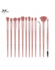 Anmor pędzle do makijażu zestaw 3-12 sztuk/partia Eye Shadow mieszanie Eyeliner brwi makijaż pędzle profesjonalne Eyeshadow Brus