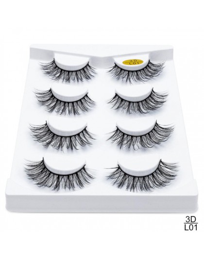SEXYSHEEP 4/8 pairs 3D rzęsy z norek naturalne sztuczne rzęsy dramatyczna objętość sztuczne rzęsy makijaż przedłużanie rzęs rzęs