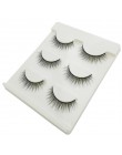 Nowy 3 pairs naturalne sztuczne rzęsy sztuczne rzęsy długi makijaż 3d rzęsy z norek przedłużanie rzęs rzęsy z norek dla urody  