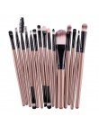 MAANGE Pro 15 sztuk pędzle do makijażu zestaw cień do powiek fundacja Powder Eyeliner rzęs Lip pędzel do makijażu kosmetyczne ze