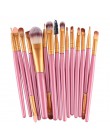 MAANGE Pro 15 sztuk pędzle do makijażu zestaw cień do powiek fundacja Powder Eyeliner rzęs Lip pędzel do makijażu kosmetyczne ze