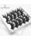 SEXYSHEEP 5Pairs 20-25mm 3D Faux Mink włosów sztuczne rzęsy naturalne/grube długie rzęsy Wispy makijaż uroda rozszerzenie narzęd