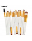 MAANGE Pro 15 sztuk pędzle do makijażu zestaw cień do powiek fundacja Powder Eyeliner rzęs Lip pędzel do makijażu kosmetyczne ze