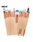 MAANGE Pro 15 sztuk pędzle do makijażu zestaw cień do powiek fundacja Powder Eyeliner rzęs Lip pędzel do makijażu kosmetyczne ze