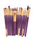 MAANGE Pro 15 sztuk pędzle do makijażu zestaw cień do powiek fundacja Powder Eyeliner rzęs Lip pędzel do makijażu kosmetyczne ze