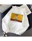 Bluza z kapturem w stylu harajuku dla dziewczynek Cat Mouse biała i różowa topy z kapturem damska bluza z długim rękawem zimowe 