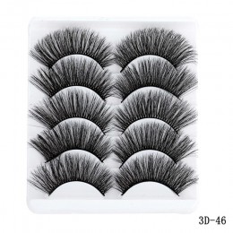 5 Pairs Multipack 5D miękkie norek włosy sztuczne rzęsy ręcznie delikatne puszyste długie rzęsy natura narzędzia do makijażu ocz
