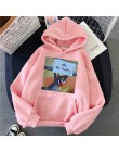 Bluza z kapturem w stylu harajuku dla dziewczynek Cat Mouse biała i różowa topy z kapturem damska bluza z długim rękawem zimowe 