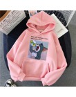 Bluza z kapturem w stylu harajuku dla dziewczynek Cat Mouse biała i różowa topy z kapturem damska bluza z długim rękawem zimowe 