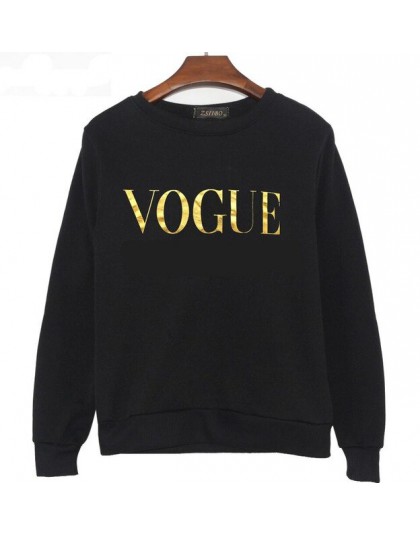 Bluzy z kapturem kobiet 2019 jesień VOGUE drukowanie solidna kolorowa bluza O Neck sweter zima kobiet dres odzież plus size