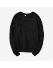 Bluzy z kapturem kobiet 2019 jesień VOGUE drukowanie solidna kolorowa bluza O Neck sweter zima kobiet dres odzież plus size