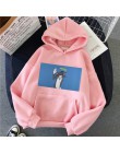 Bluza z kapturem w stylu harajuku dla dziewczynek Cat Mouse biała i różowa topy z kapturem damska bluza z długim rękawem zimowe 