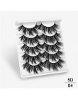 SEXYSHEEP 5Pairs 20-25mm 3D Faux Mink włosów sztuczne rzęsy naturalne/grube długie rzęsy Wispy makijaż uroda rozszerzenie narzęd