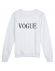 Bluzy z kapturem kobiet 2019 jesień VOGUE drukowanie solidna kolorowa bluza O Neck sweter zima kobiet dres odzież plus size