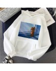 Bluza z kapturem w stylu harajuku dla dziewczynek Cat Mouse biała i różowa topy z kapturem damska bluza z długim rękawem zimowe 